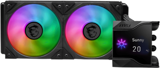 MSI MPG CORELIQUID D240 Liquid CPU Cooler w/ 60mm TORX FAN 3.0, 2.4” Customizable IPS Display Deal