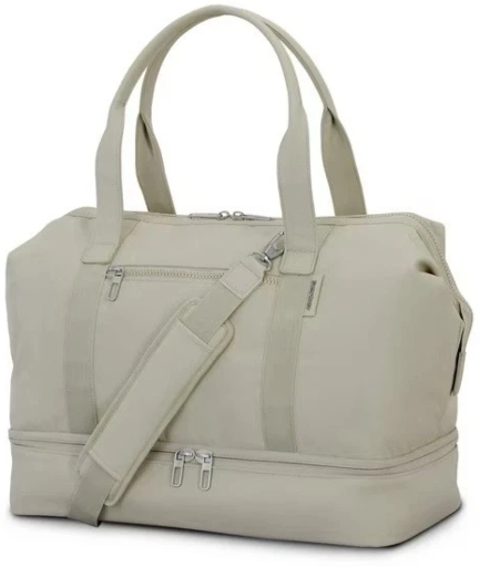 Samsonite Drop-Bottom Weekender Duffel w/ Detachable Strap (Limestone Grey) Deal