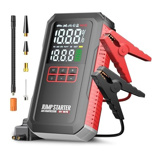 5000A Car Battery Jump Starter with Air Compressor Deal