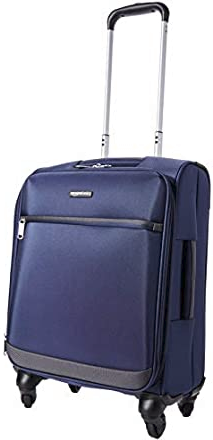 21" Amazon Basics Navy Softside Spinner Suitcase