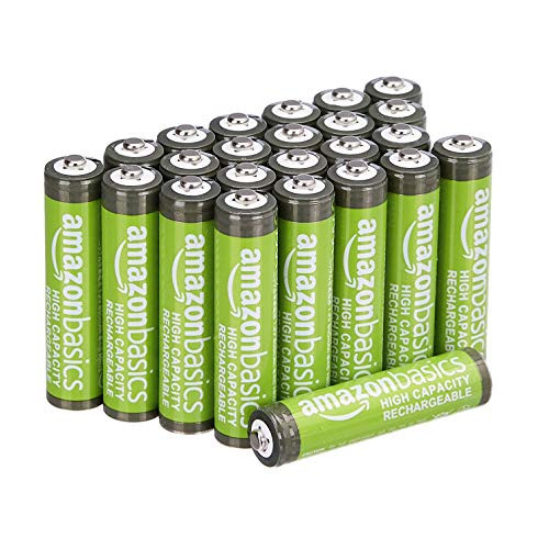 Amazon Basics Rechargeable AAA NiMH 850 mAh 24-Pack Batteries