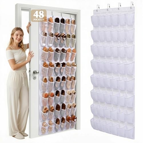 48-Pocket Ordovibe Over-the-Door Mesh Shoe Organizer