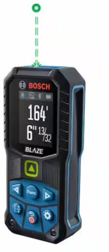 165 ft. Dual Power Battery Green Laser Distance Tape Measuring Tool w/ Bluetooth