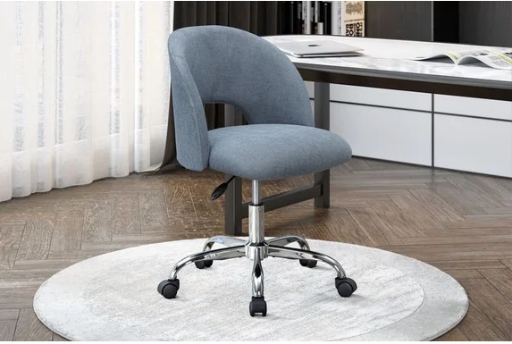 Mainstays Fabric Upholstered Open Back Office Chair (Grey)