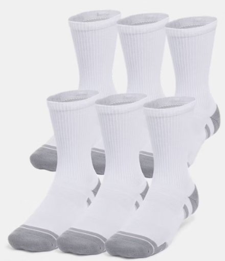 Under Armour UA Unisex Performance Tech Crew Socks 6-Pack
