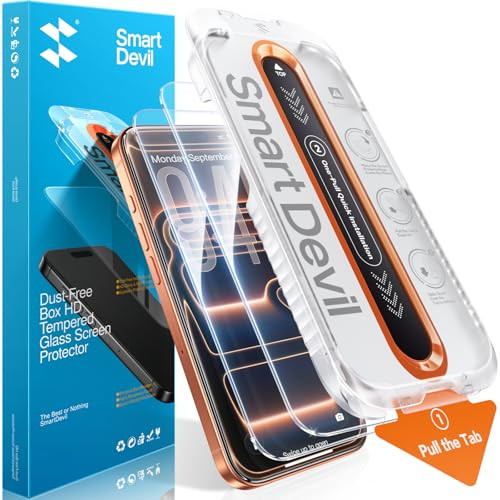 Smartdevil HD Tempered Glass Screen Protectors for iPhone 17 Series 2-Pack
