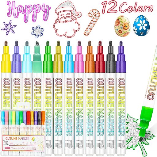 Double Line Outline Markers