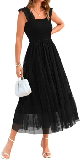 PRETTYGARDEN Women's Summer Midi Tulle Dress