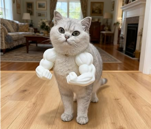 Cat Boxing Arms