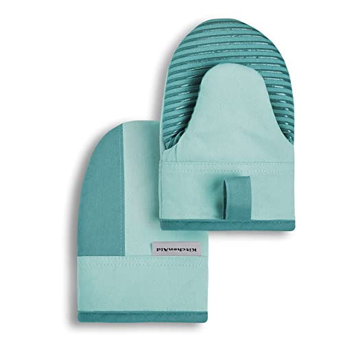 KitchenAid Beacon Two-Tone Non-Slip Mini Oven Mitt Set