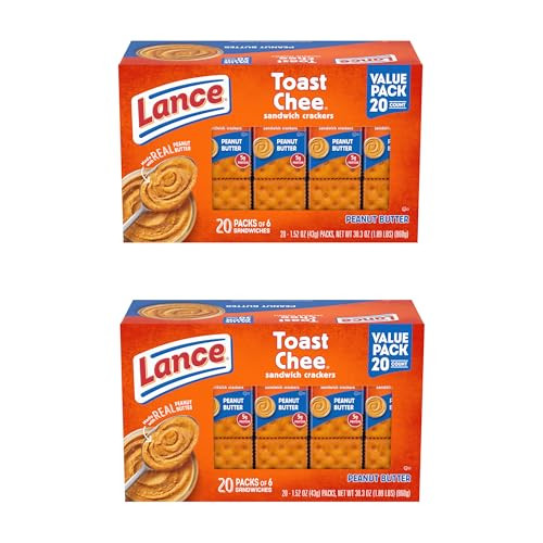 Lance Sandwich Crackers (ToastChee Peanut Butter) 40-Pack 1.52-Oz
