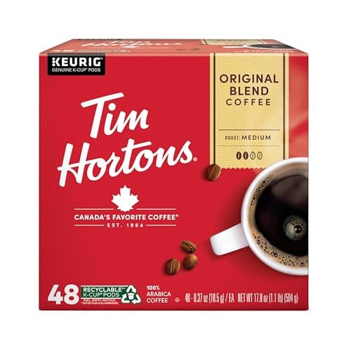 Tim Hortons Original Blend Medium Roast Coffee K-Cup Pods 48-Count Deal