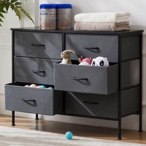 Edx 6-Drawer Fabric Dresser Storage Organizer (Gray) Deal
