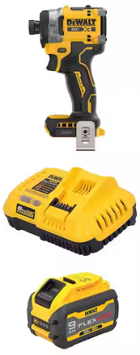 DEWALT 20V MAX XR Cordless Impact Driver with 9.0Ah Battery