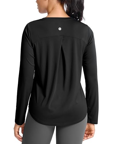 SANTINY Women's UPF 50+ Long-Sleeve Workout Top