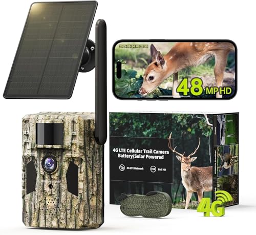 SEHMUA 4G LTE Cellular Trail Camera 48MP 2K Live Streaming Deal