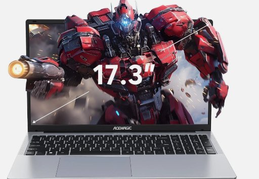 ACEMAGIC PC Laptop 17.3" FHD Intel N97 16GB RAM 512GB M.2 SSD (Refurbished)