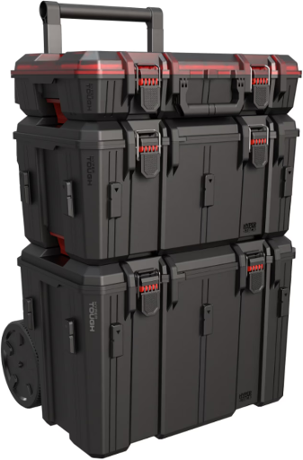 Hyper Tough Hyper Stack Heavy Duty 3 Piece Modular Rolling Toolbox System