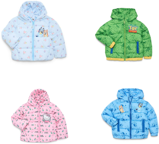 Toddler Character Puffer Jackets