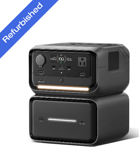 EcoFlow 858Wh River 3 Plus Portable Power Station with EB600 Extra Battery