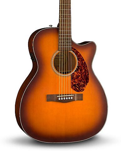 Fender CC-60SCE Concert Limited-Edition Acoustic-Electric Guitar - Aged Cognac Burst