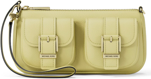 Michael Kors Zoe Small Leather Convertible Slim Shoulder Bag (Lemon) Deal