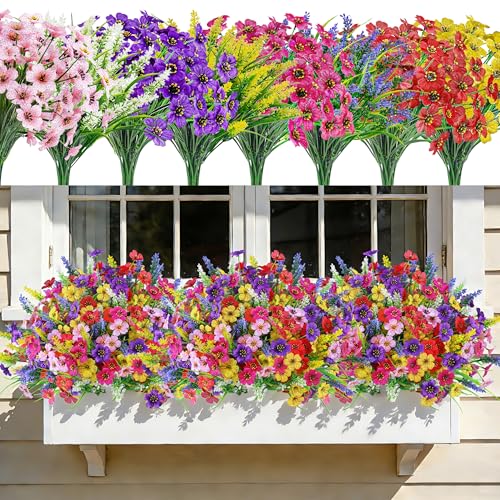 Der Rose 24 Bundles Artificial Flowers Colorful Lavender Mix Deal