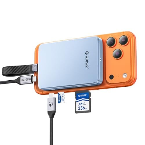 ORICO 10Gbps Magnetic M.2 NVMe SSD Enclosure with USB-C Dock 6-in-1