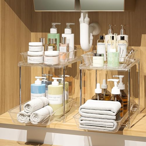Sevenblue 2-Pack 2-Tier Under Sink Organizer with Pull Out Drawers Deal