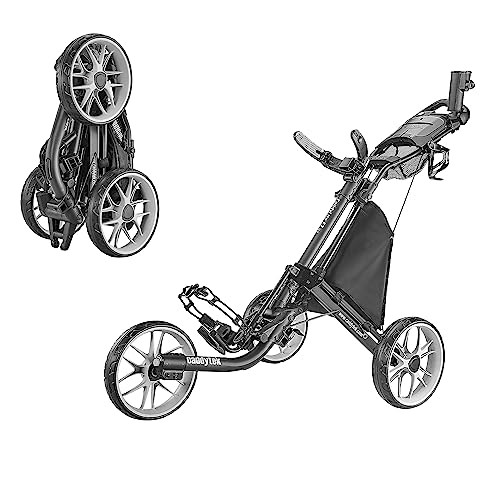 Caddytek CaddyLite EZ V8 3 Wheel Golf Push Cart (Dark Grey)