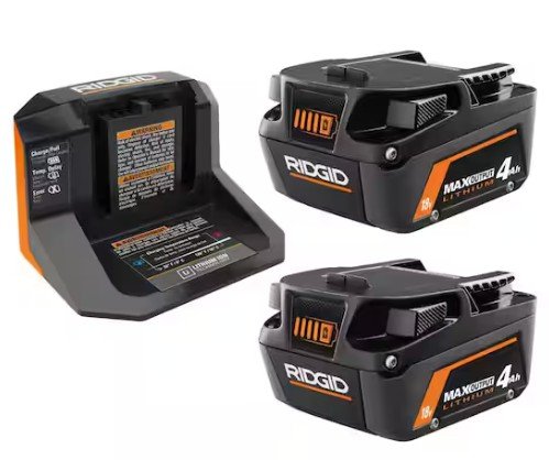 Ridgid 18V MAX Output Starter Kit with (2) 4.0 Ah Batteries and Charger