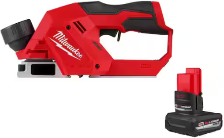 Milwaukee M12 12V Lithium-Ion Brushless Cordless 2 in. Planer with M12 5.0 Ah Battery