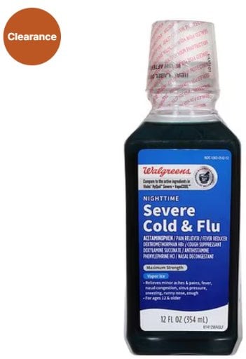 Walgreens Nighttime Severe Cold & Flu Liquid Vapor Ice 2-Pack Deal