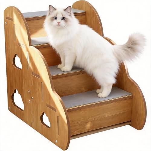 Peita Pet Wooden Small Pet Stairs 4-Stair