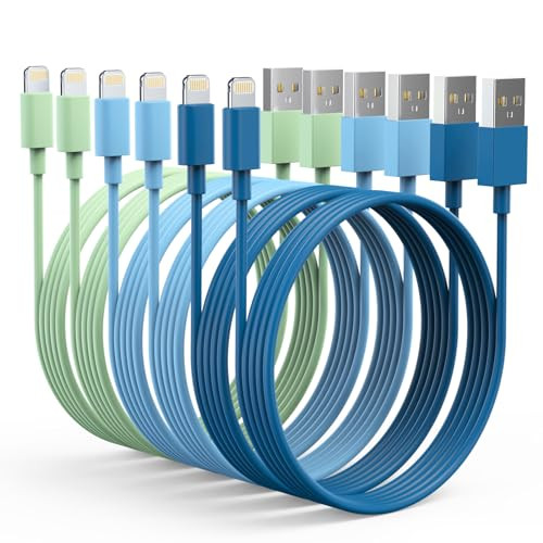 NYOEZU Fast Charging Lightning Cable 6 Pack (3/3/6/6/6/9 Ft.)