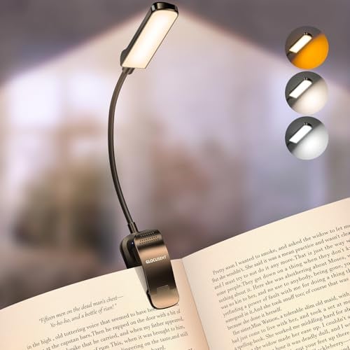 Glocusent 13-LED Rechargeable Book Light w/ 3 Colors & 5 Brightness Levels Deal