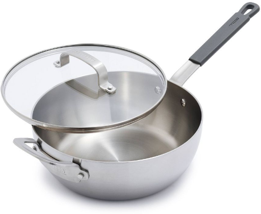 Bobby Flay 3.5-Qt 3-Ply Stainless Steel Saucepan w/ Lid Deal