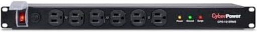 CyberPower 12-Outlet 120V/15A 1U Rackmount Surge Protector