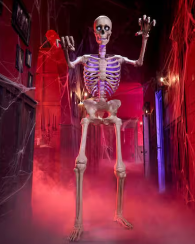 6.5' Animated LED App-Controlled Ultra Skelly Skeleton with LCD LifeEyes
