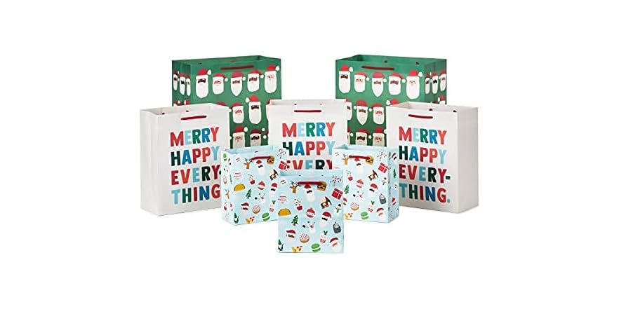 Christmas Gift Bags Assorted 8-Pack Deal