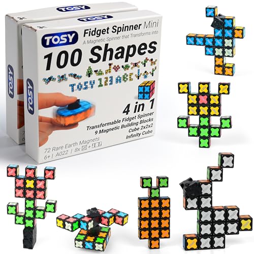 2-Pack TOSY Magnet Fidget Spinner Mini 8-Block 3-in-1 Fidget Spinner, Infinity Cube & Puzzle Cube Toy Deal