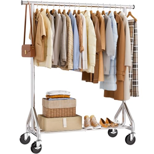HYSEYY Rolling Heavy Duty Clothes Rack 380 LBS Deal