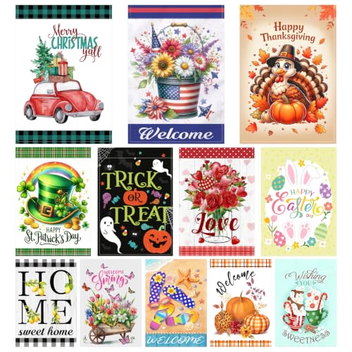 Seasonal Flags 12-Pack