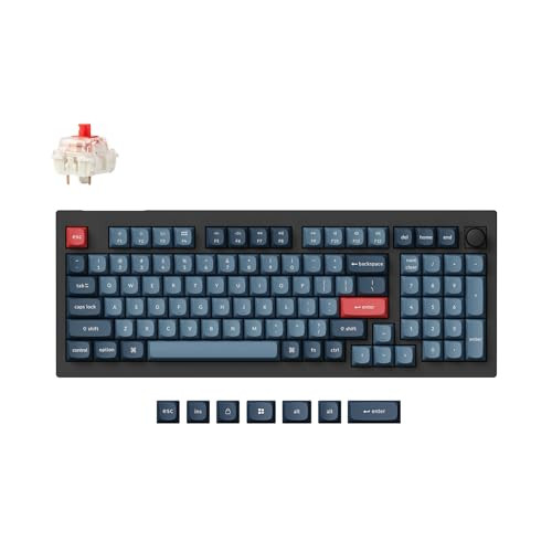 Keychron V5 Max Programmable Wireless + Wired Mechanical Keyboard (Red Switch)