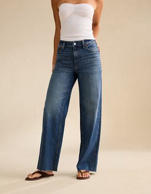 American Eagle Women’s Super High-Waisted Baggy Wide-Leg Jeans