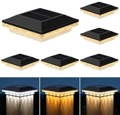 4x4 Solar Post Cap Lights 6-Pack Deal