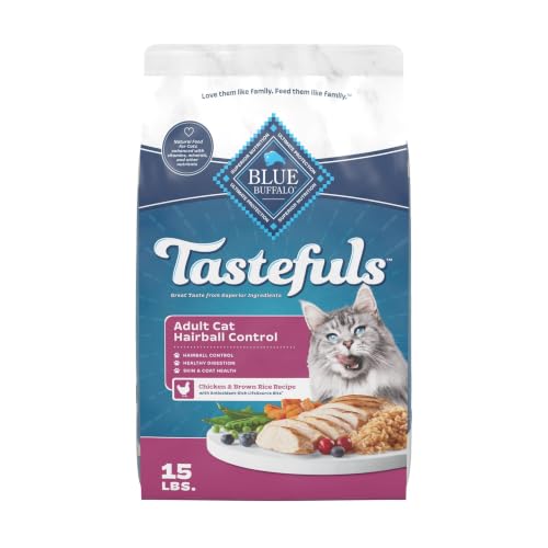 Blue Buffalo Tastefuls Chicken & Brown Rice Hairball Control Adult Dry Cat Food 15-Pound Deal