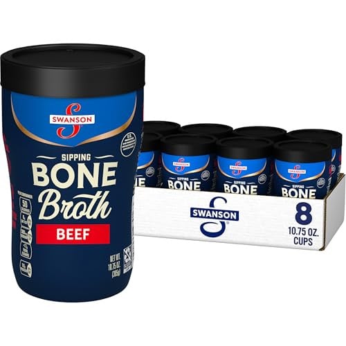 SWANSON Sipping Bone Broth Beef 2 x 8-Pack 10.75-Oz