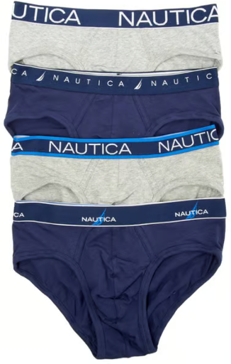 Nautica Cotton Stretch Briefs 4-Pack