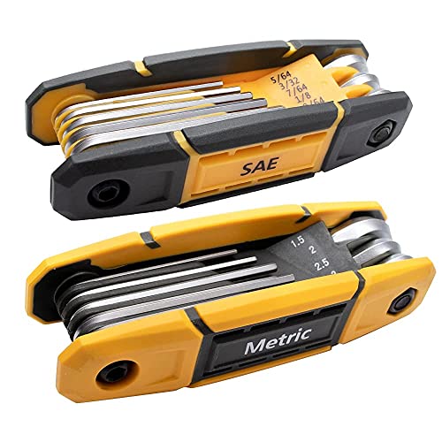 MULWARK 17pcs Folding Allen Wrench Set 2-Pack